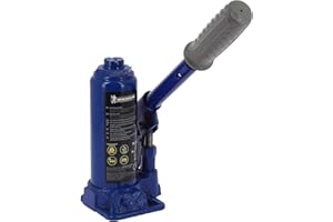 MICHELIN 009559 Cric Bouteille hydraulique 3T (Gamme de levage 195 - 385 mm), Bleu,gris