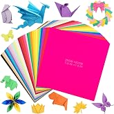 Origami Paper 300 Feuilles 30 Couleurs Vives 20x20cm 80gsm | Uncle Paul Carr&eacute; Double Face Pour Arts, Arts &amp; M&eacute;tiers Et &Eacute;cole