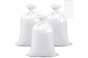 SANJIANKE-FS Sand Bags 40×62cm Heavy Duty Woven Gravel Bags Waste Bags for Garden Rubbish Flood Protection and Storage (15)