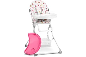 Krzesełko do karmienia Eldo Ricokids biało-różowy