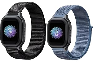REZIME 2 Pack Replacement Kids Bands Comaptible with 20mm Watch, 20mm Boys Girls Watch Band Breathable Adjustable Nylon Wristband Strap with Quick Release Pins