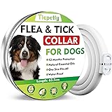 Collare Antipulci Cane, Naturali Collare Antipulci e Zecche per Cani, 12 Mesi di Protezione Impermeabile Collare Cane Antipar