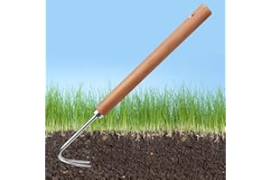 WENRERO Unkraut Abzieher Werkzeug Unkrautstecher Edelstahl 41CM Unkrautjäter Werkzeug Unkrautjäter Werkzeug Garten Manueller Weeder Wurzeljäter Unkrautjäter Gartengerät mit Holzgriff für Garten