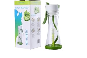 LURORA2021 Mezclador De Aderezos Coctelera Para Aderezos Recipiente De Aderezo Para Aceite De Salsa Mezclador De Aderezo Mezclador De Mano Sin Bpa Sin Fugas Agarre Suave Recipiente Para Mezclar Con Mango Bomba