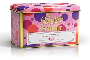 Leone dal 1857 - Latta Pastiglie Leone Frutti di Bosco - Caramelle Vegane e Senza Glutine - Latta da 250gr