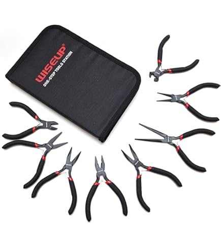 5-Piece Mini Pliers Set - Small Pliers For Electronics, Jewelry & DIY With Storage Bag