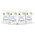 ZEISS Anti-Bacterial Lens Wipes, Lens Cleaner for Glasses, Cameras & Binoculars, Individually Packed Single Use Disposable Cloths in Sachets, Portable Spectacle Cleaning , 70% alcohol - 4 Packs of 30