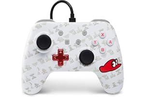 POWERA Power A, controller cablato per console Nintendo Switch, design del personaggio Cappy del video gioco Super Mario Odyssey
