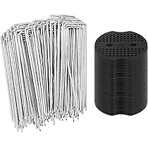 80 Picchetti A U Per Giardino E Campeggio - Acciaio Zincato, Con Rondelle - 150mm X 2.5mm - Foto 5