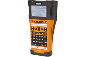‎BROTHER Brother PT-E500VP Industrielles Beschriftungsgerät inkl. USB-Schnittstelle, Li-Ion Akku, Netzadapter u. Transportkoffer (für TZe-Schriftbänder u. HSe-Schrumpfschläuche, Thermotransfer-Druckverfahren)
