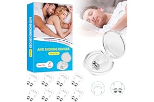 HONEXCESNG Antirussamento, 8 pezzi Dispositivo Antirussamento Nasale, Dilatatore Nasale Magnetiche, Confortevole e Professionale Soluzione Smettere di Russare, Ti Aiuta Respirare e Dormire Meglio (Trasparente)