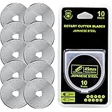 45 mm Rotary Cutter Blade (Pack of 10) Fits Olfa Rotary Cutter, Fiskars Rotary Cutter,Turecut Rotary Cutter,Sewing Accessorie