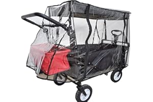YANILL Regenschutz für Bollerwagen Kinder, Regenverdeck Regenabdeckung Transparent für Handwagen Faltbare Strand RegenschutzhüLle Verdeck für Bollerwagen Zubehör Wasserdicht