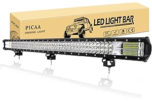 PICAA Barra Led Tres Fila 39 pulgadas 100.5CM 540W Barra de luz LED 12V Barra de luces LED auxiliar LED Foco reflector Barra de luz de trabajo LED para SUV Offroad ATV UTV Tractor 4x4 coche auto