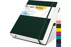Stationery Island Linjerad anteckningsbok B5, 320 sidor tjock anteckningsbok, randig dagbok med 100 gsm hårt omslag för skriv