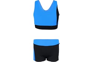 Aquarti Bañador Niña – Bañador Natación Niña Dos Piezas con Espalda Nadadora y Short