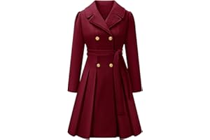 Vancavoo Cappotto Donna Elegante Cappottino Lungo Invernale Giacche Caldo Cappotti Di Lana Trenchcoat Giacca con Cintura