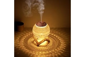 Auveach Luftbefeuchter Humidifier, 3 Mode Farben Nachtlicht Tragbar Nachttischlampe für Zuhause Büro Kinderzimmer Schlafzimmer