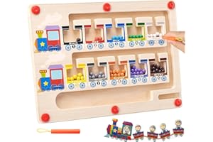 ETIEVORT Labirinto Magnetico Bambini,Palline Magnetiche Colorate,Labirinto Di Colori Magnetico,Giochi Montessori Di Abbinamento,Educativi Giocattoli Regalo Per 3 4 5 6 Per Bambini Ragazze Ragazzi