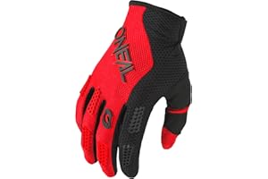 O'NEAL | Guantes Bicicleta y Motocross | MX MTB FR Descenso | Ajuste para máximo Confort, Material Transpirable | Element Youth Glove RACEWEAR V.24 | Adulto | Negro Rojo | Talla L