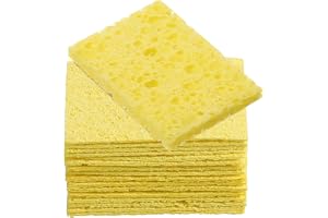 HJZHII 60 st lödsvamp, 5 x 3,5 cm ersättning lödkolv rengöringssvamp hög temperaturbeständighet svetsning lödjärn rengöringsd