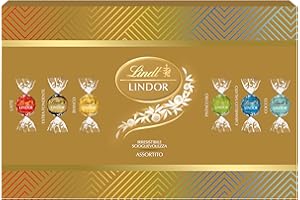 Lindt LINDOR Confezione Sharing Natale, Cioccolatini assortiti 525g
