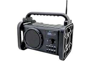 Soundmaster DAB80SW radio budowlane z DAB+ UKW Bluetooth i akumulatorem litowo-jonowym IP44 ochrona przed kurzem i wodą rozbryzgową