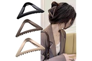 ‎YPKIA GroßE Haarklammern Dreieckige Matt Haarklammer Damen - Haarspangen Schwarz Für Frauen Und Mädchen Dickes Haar-Accessories (3 Stück)