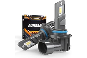 AUHSSAN Bombilla 9006/HB4 LED 100W 20000LM 6500K Blanco, 500% Súper Brillante Faros LED HB4 Para Luces de Carretera o de Haz Bajo, Inalámbrico Plug and Play Reemplazo de Bombillas de Automóviles (2 piezas)