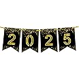 KatchOn Glitter New Year 2025 Banner - No DIY, 8 Feet | New Year Sign, Decorations 2025 | Backdrop | Banner, Eve Party Supplies 2025, Senior Night Decorations