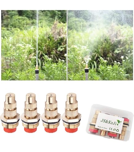 Ugello Spray Nebulizzante In Ottone 2 Fori (1/4 Pollice) – Set Da 4, Per Irrigazione Giardino, Orto E Raffrescamento - 3