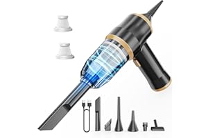 BELIBUY Mini-Aspirateur pour Voiture 15000 Pa – Aspirateur Portatif sans Fil à Main et Soplete à Air avec 2 Filtres, Idéal pour Voiture, Canapé, Bureau, Animaux domestiques et Maison