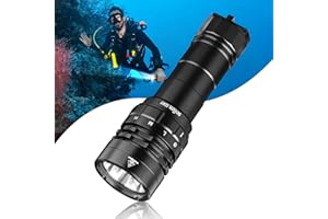 Sofirn Luz de Buceo LED SD05, muy brillante 3000 lúmenes Buceo Linterna con batería recargable XHP50.2, anillo magnético, seguridad impermeable bajo el agua, 100 m