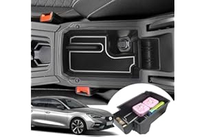 SHAOHAO para Seat Leon MK4 KL1/KL8 Cupra León Formentor 2020 2021 2022 2023 2024 Reposabrazos central caja de almacenamiento, organizador de reposabrazos central(blanco)
