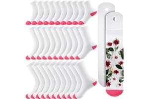 Toulite 15 Paar weiße Sublimationssocken Rohlinge Polyester Socken Blank Wärmeübertragung Socken 2 Stück Metall Sublimation Socken Jig