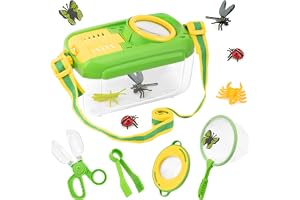 Funsland Forskarset för barn från 4, upptäcktsresande set med insekter observationsbox, förstoringsglas barn, insektsfångare