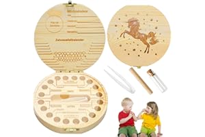 SPERMUOY Boîte à dents en bois pour enfants,boite a dents de lait garcon,Organisateur De Rangement Pour Les Dents De L’Enfant Pour Nouveau-Nés, Enfants, Garçons Et Filles