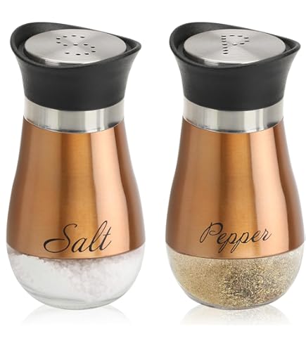 Peper- en zoutstrooier met verstelbare gietgaten, 250 ml set van 2 met standaard