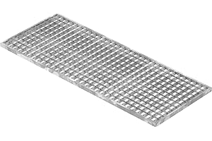 Fenau | Caillebotis/Grille conforme aux normes de l'industrie du bâtiment, Dimensions : 390 x 990 x 20 mm, Dimensions du maillage: 30/30 mm, galvanisée, cadre: 400 x 1000 x 23 mm)