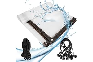 LIPJISL Lona Transparente Impermeable con Ojales Lona de PVC con Cuerda Pesada Impermeable Aislamiento de Techos al Aire Libre para Plantas Móviles 2x4M