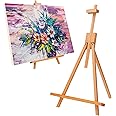 DAYONG Portable Table Top Easel, Folding Wood Easel Stand Tripod Display Stand, Adjustable A-Frame Easel for Painting, Holds Up to 26.7" Canvas (color 1)