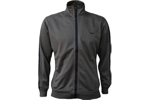 ROCK-IT Apparel träningsjacka för herrar med dragkedjefickor och ståkrage - för sport och fritid - Tracktop [storlekar S-3XL]
