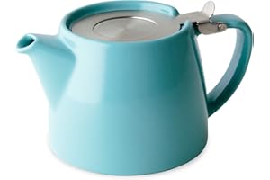 FORLIFE Stump Teapot with SLS Lid and Infuser, 18-Ounce, Turquoise