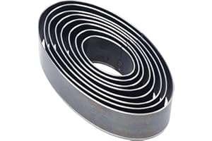 SUPERDANT Lot de 8 poinçons Creux à Un Trou en Acier à Haute Teneur en Carbone, 8 Tailles Forme Ovale en Cuir Matrices de Découpe Outil de Coupe Moule de Découpe Ensemble de Matrices de Poinçonnage