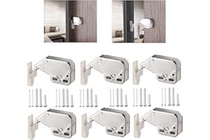 SUpoetry 6 Pezzi Chiusura a Molla dell'armadio, Mini Chiavistello, Armadio con Serratura a Molla, Chiusura Dell'anta Dell'armadio a Molla, Adatto per Armadio da Cucina