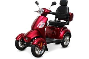 ELECTRO-FUN-HANDEL ECO ENGEL 525 Red Mobility Scooter 4 Wheels 1000 Watt Motor