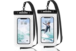 COLOCASTLE wasserdichte Handyhülle [2 Stück], Unterwasser Handyhülle für Schwimmen, IPX8 wasserfeste Handytasche Kompatibel mit iPhone 15 14 13 12 Pro Max XS X Huawei Samsung XiaoMi