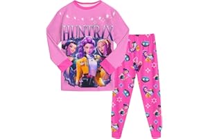 Générique Ensemble 2 pièces Pyjama Noël D-Demon H-Hunters pour Garçons et Filles T-Shirt et Pantalon vêtements de Nuit avec pour Enfants Pyjamas pour Filles Ensemble Noël Carnaval Fête