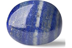 GUJOXILA 1.6"-2" Lapis Lazuli Crystal Large Polished Healing Crystals Gemstones Nature Tumbled Pocket Spiritual Crystal Gifts Reiki Divination Meditation Plam Stone 1pcs
