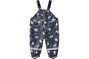 DAWILS Pantaloni Impermeabili Unisex Bimba Bimbo Arcobaleno All'aperto Sportivo Pantaloni da Pioggia per Bambino Bambina Ragazza Ragazzo Pantaloni Antipioggia Abbigliamento